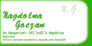 magdolna goczan business card